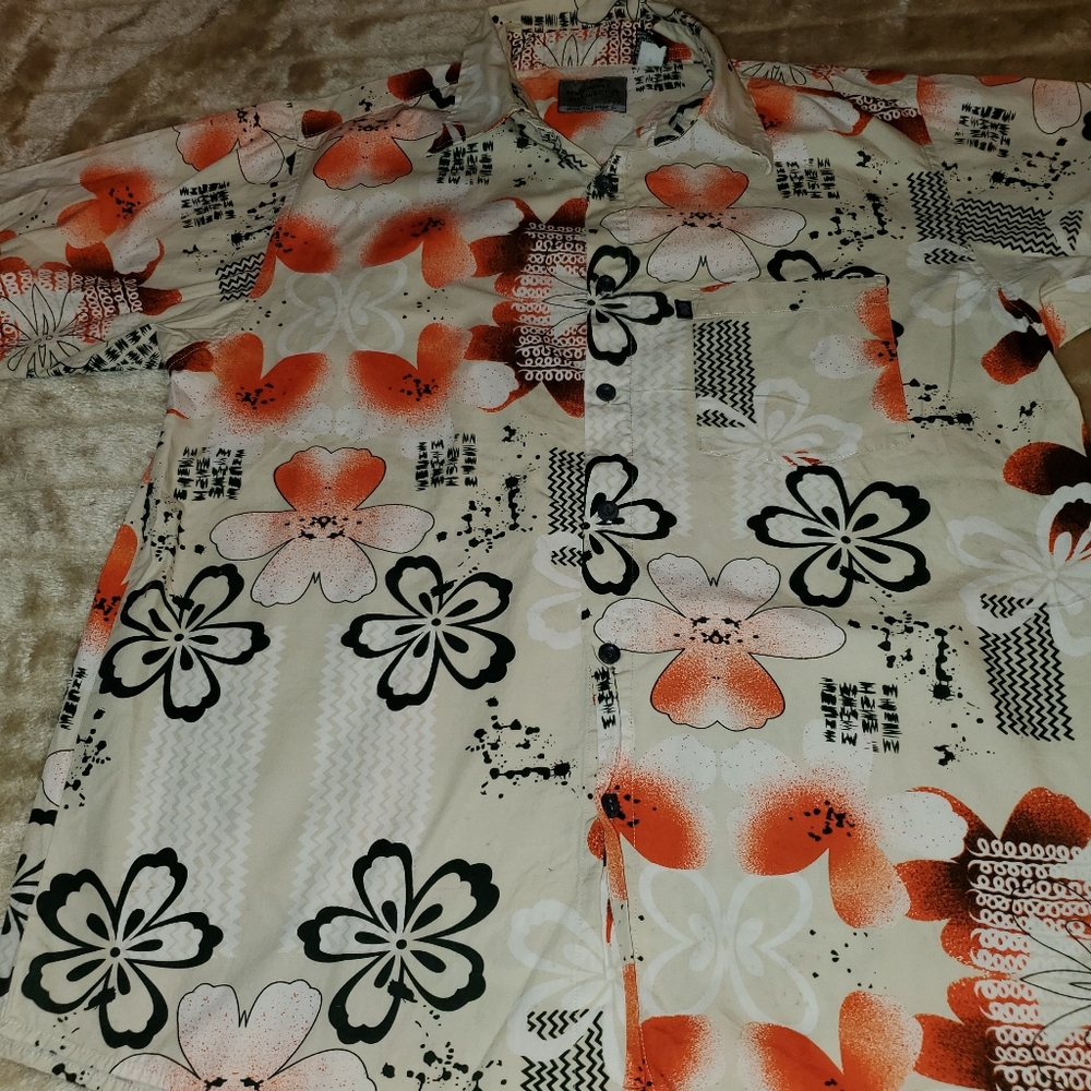 PINEAPPLE CONNECTION HAWAIIAN FLORAL VACATION LARG